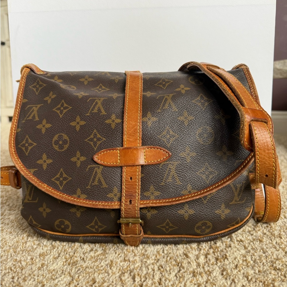 Louis Vuitton Brown Saumur 30 Monogram Shoulder Bag or crossbody
